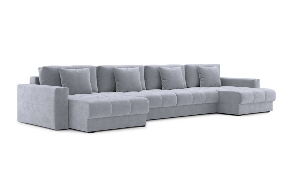 Диван п-образный тик-так Монарх М2О2 серый