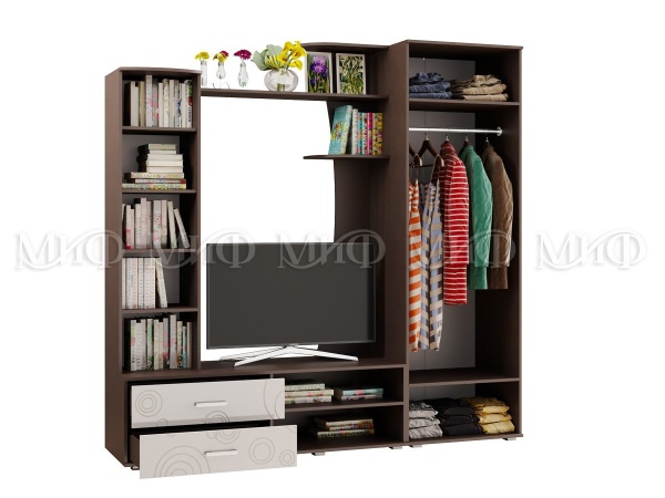 Гостиная Нонна МДФ (Ш-2200 мм x В-2170 мм x Г-530 мм)/Разные Цвета