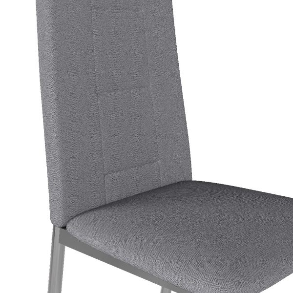 Комплект стульев Орлеан (4 шт), хром рогожка серая