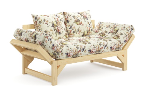 Диван кушетка Амбер желтый с цветами