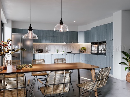 Кухонный Гарнитур Техас-1 МДФ Серо-Голубой 1600/1700/1800/2000 мм